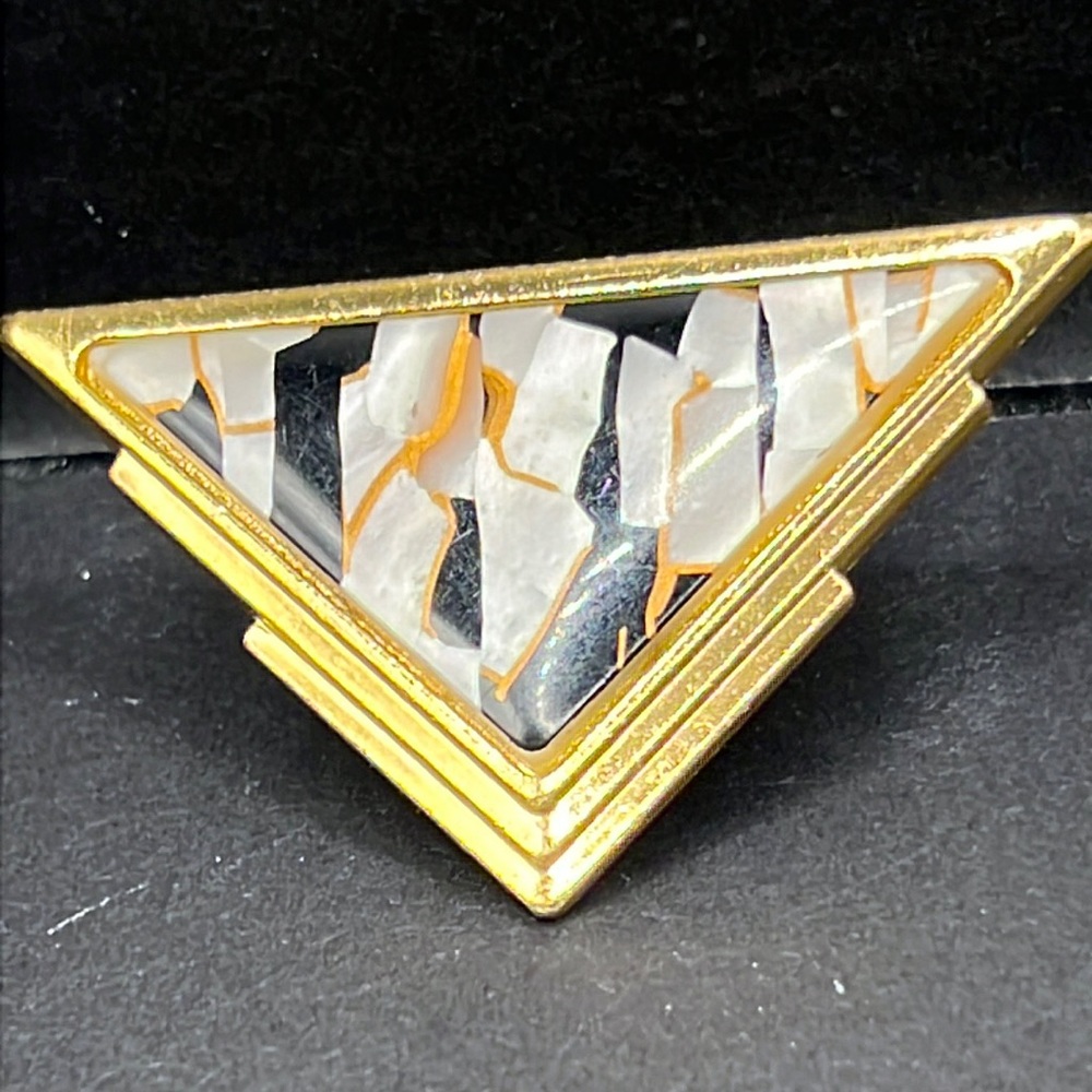 Vintage faux MOP scarf clip